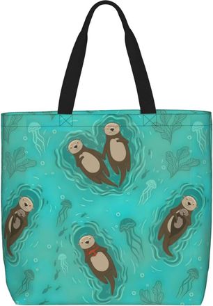 Generic Women Handbag Cute Lovely Animal In The Sea Pattern Womens Tote Bag Casual Fashion Ladies Purse, For Christmas, Graduation, School, Birthday, Wedding