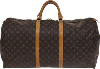 Louis Vuitton Keepall 60 Brown Canvas Travel Bag (Pre-Owned)