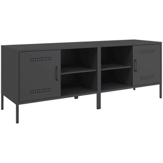 vidaXL Vidaxl - Muebles De Tv 2 Piezas Acero Negro 68x39x50,5 Cm