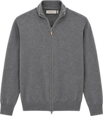 Canali Reisvest met rits - Heren - Vesten - Grijs - XL - Wol - Truien & Vesten
