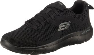 Skechers Mens Summits Brisbane Sneaker, Black Textile/Black Trim, 9 UK