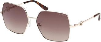 Guess Vierkante Zonnebril - Dames - Zonnebrillen - Geel - 58 MM - Accessoires
