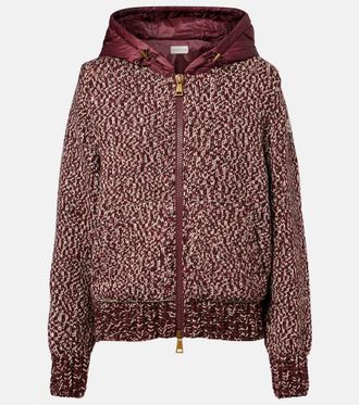 Moncler Marled-knit virgin wool jacket
