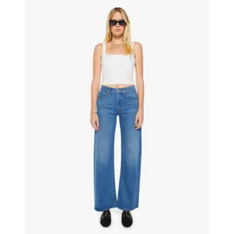 Mother Womens The Mid-Rise Lasso Sneak Jeans, Breaking New Ground