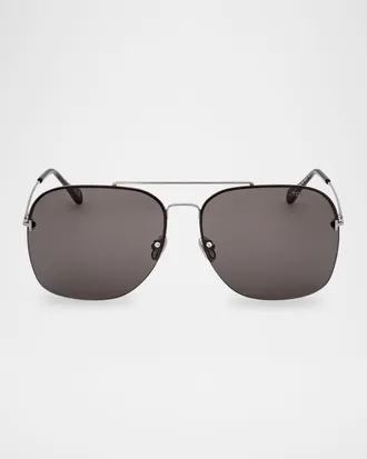 Tom Ford Men & apos;s Mackenzie-02 Metal Photochromic Aviator Sunglasses