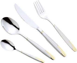 OEM Elegante Juego De Cubiertos Con Acabado Dorado, 24 Piezas (oro) Mr-1512g-24