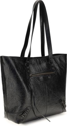 Balenciaga Mens Le City Tote Bag Black Lamb Ovis Aries Shoulder