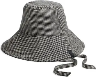 Rag & Bone Harper Bucket Hat in Black Gingham at Nordstrom, Size Medium/large