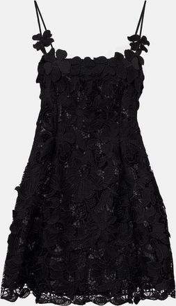 Blumarine Miniabito in pizzo con stampa floreale