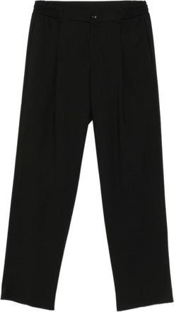 Tagliatore Broek met plooien - Heren - Nette broeken - Zwart - M - Katoen - Broeken