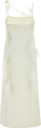 Jil Sander Womens Dress White Viscose Polyester