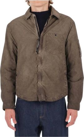 C.P. Company C.P. Company - Cazadora Ligera Flatt Nylon Lens Re-Colour - Jackets - Hombre - Marr&oacute;n - S