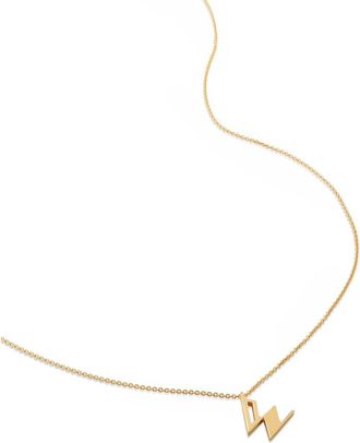 Monica Vinader Initial Pendant Necklace in 18Ct Gold Vermeil/Ss- W at Nordstrom