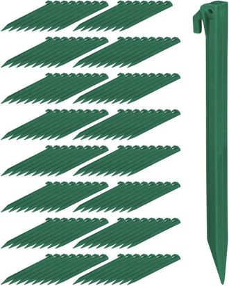 Relaxdays 128 X Piquetas De Camping, Estacas De Tienda, Para Suelos Suaves & Arenosos, 31 Cm, Pl&aacute;stico, Verde