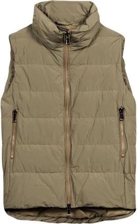 Luisa Cerano Gewatteerde Taffeta Donsgilet - Dames - Bodywarmers - Beige - S - Polyester - Jassen