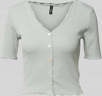 Only Slim Fit T-Shirts aus Baumwoll-Mix Modell LAILA in Schilf, Gr&ouml;&szlig;e XL