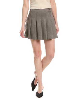 Rag & Bone Irina Ponte Pleated Mini Skirt
