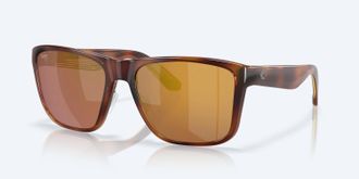 Costa Mens Los Alijos Polarized Sunglasses In Tortoise Gold Mirror