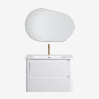 Sklum Conjunto De Mueble De Ba&ntilde;o En Madera Con Lavabo Integrado Egerton Sklum