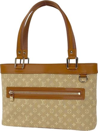 Louis Vuitton Beige Monogram Mini Handbag Shoulder Bag Tote Bag (Pre-Owned)