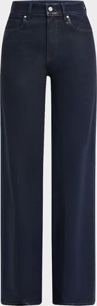 Paige Sasha Coated Wide-Leg Jeans