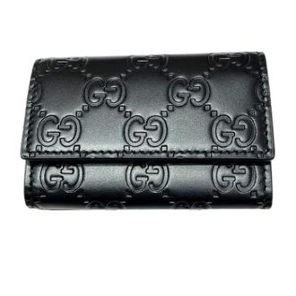 Gucci Pre-owned Keycase - Dames - Pre-owned - Zwart - Maat: ONE Size Leer