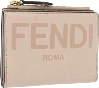 Fendi Pre-owned Wallets, female, Beige, Size: ONE SIZE Pre-owned Leather Wallet