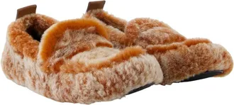 Acne Studios Womens Shearling Ballet Flat Orange