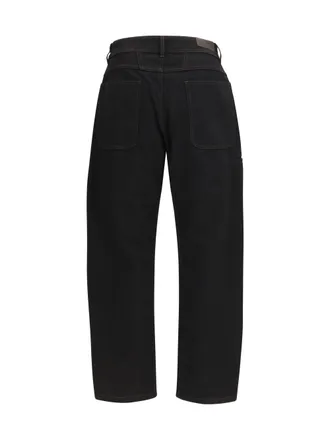 Christophe Lemaire Twisted Workwear Denim Trousers - Black