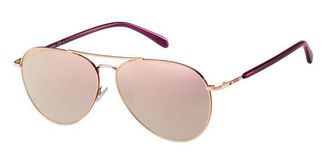 Fossil FOS 3102/G/S AU2/0J Mens Sunglasses Gold Size 58