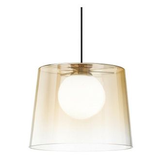Ideal Lux Ideal Lux - Fade Dome Pendant Ceiling Light Glass Amber Shade