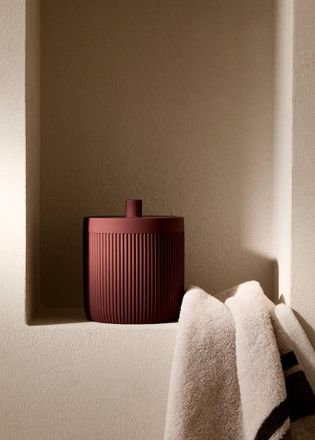 Mango Contenitore bagno resina rigato granato - Home - Taglia unica - MANGO HOME