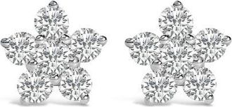 House of Brilliance 10K Gold 1/2 Cttw Lab Grown Diamond Star Stud Earrings in White at Nordstrom