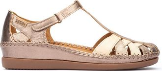 Pikolinos CADAQUES Leather Wedge Sandals for Lady, Stone, 6 UK