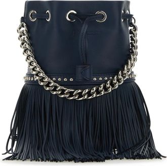 J & M Davidson Fringe Carnival Mini - Dames - Schoudertassen - Blauw - ONE Size - Leer - Tassen