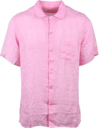 MC2 Saint Barth Pink Lightweight Linen Classic Shirt