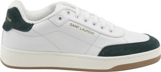 Saint Laurent Sl/61 Sneakers - Heren - Sneakers - Wit - 41 EU - Leer - Schoenen