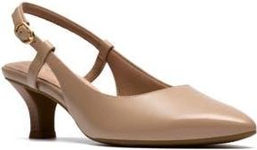 Clarks Kepley Lane Slingback Pump in Beige Leather at Nordstrom Rack, Size 8.5
