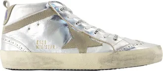 Golden Goose Sneakers, female, Gray, Size: 6 US Mid Star Sneakers