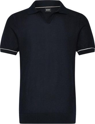 HUGO BOSS Polo shirt van katoenmix - Heren - Polos - Blauw - 2XL - Katoen - Tops