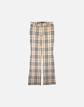 Burberry Womens Burberry Woman Maidstone Check Trouser Beige 001 - Size: 10