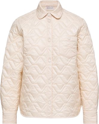 Moncler Moncler Diamond-quilted Padded Shirt Jacket, Women, White, Size: 38