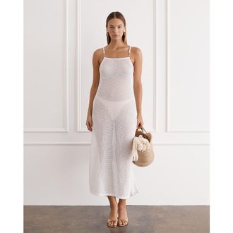 Aqua Blu Australia Kiara Dress in Blanc at Nordstrom, Size X-Small