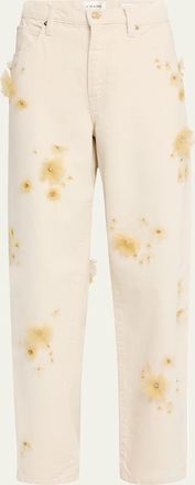 Frame Denim Embellished Low-Slung Barrel Jeans