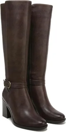 Naturalizer Joslynn Womens M Dark Brown Faux Leather Riding Boots LION1066