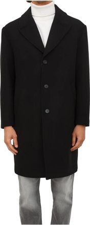 Antony Morato Capo Spalla - Heren - Mantel - Zwart - M - Wol - Jassen