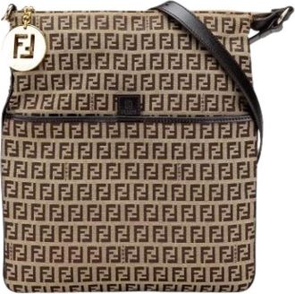 Fendi Pre-owned Cross Body Bags, female, Brown, Size: ONE SIZE Pre-owned Cross Body Bag