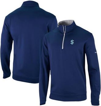 Columbia Mens Columbia Deep Sea Blue Seattle Kraken Wickham Hills Omni-Wick Quarter-Zip Jacket in Navy at Nordstrom, Size Xx-Large