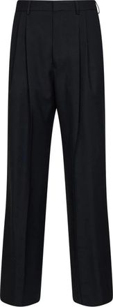 Dries Van Noten Rtw... - Heren - Straight fit broeken - Zwart - 2XL - Wol - Broeken
