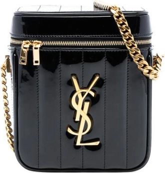 Saint Laurent Pre-owned Mini Bags, female, Black, Size: ONE SIZE Pre-owned Leather Shoulder Bag